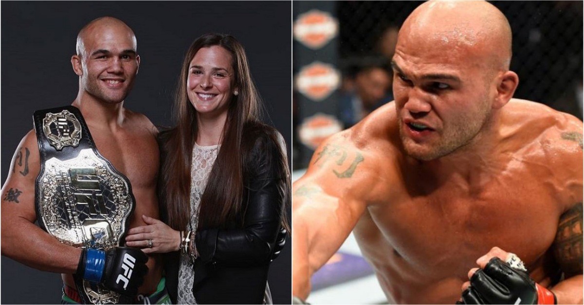 Robbie Lawler with wife  (left)