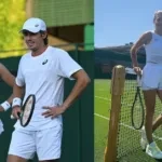 Katie Boulter and Alex De Minaur at Wimbledon (credits Twitter)