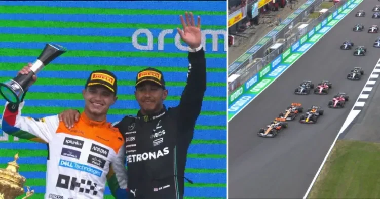Max Verstappen wins the 2023 British Grand Prix with 2 other brits on the podium (Credits: Twitter)