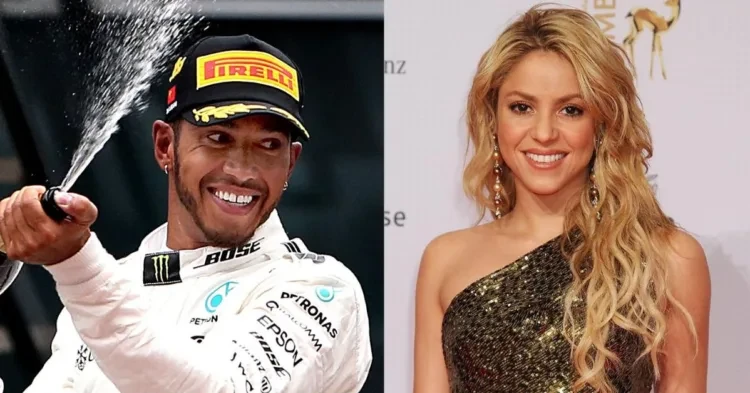 Lewis Hamilton (left), Shakira (right) (Credits- PlanetF1, Fanpop)