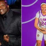 Shaquille O’Neal with his ex-wife Shaunie Henderson (left) and daughter Me'arah Sanaa O'Neal (right)