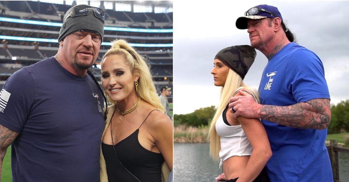 The Undertaker with Michelle McCool (Credits Sportskeeda and The Independent)
