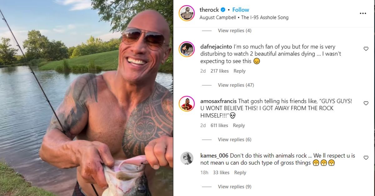 Dwayne Johnson and Few comments on his post (Credits Instagram)