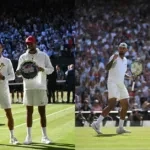 Novak Djokovic and Nick Kyrgios after the 2022 Wimbledon final (credits AELTC Florian Eisele and Joel Marklund)