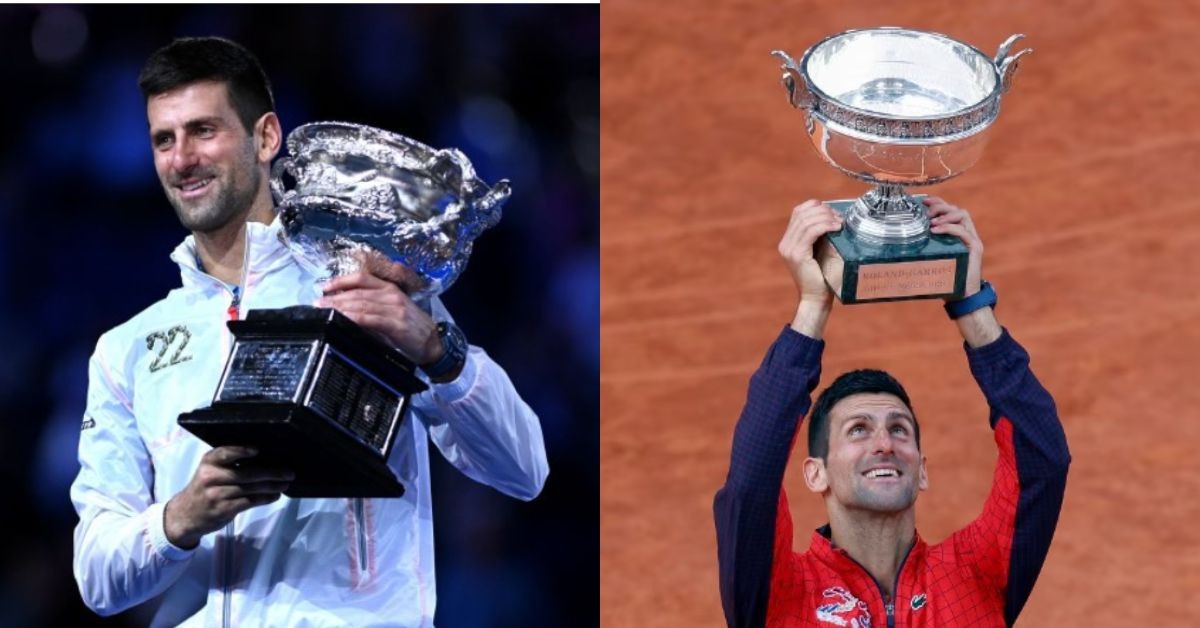 Novak Djokovic winning his Australian Open 2023 and his 23rd Grand Slam at French Open 2023 