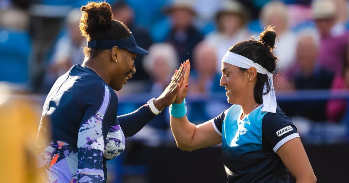 Serena Williams and Ons Jabeur at the Eastbourne International