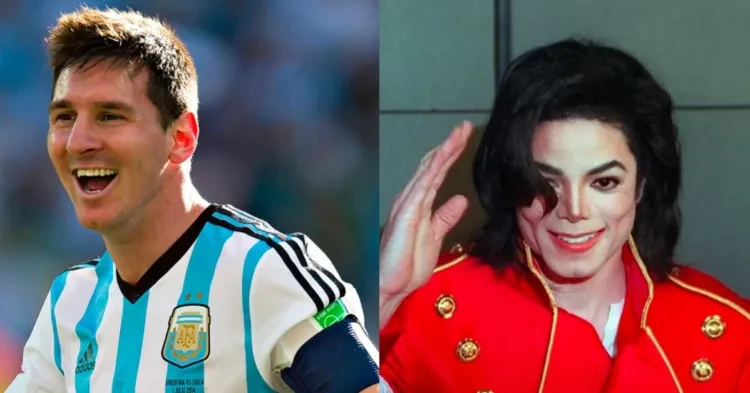 Lionel Messi visit to a supermarket draw comparisons to a throwback picture of Michael Jackson.