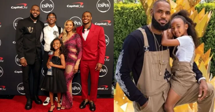 LeBron james and his family