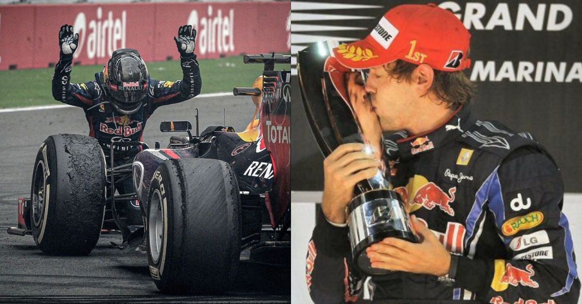 Sebastian Vettel becomes a 4 time champion of the world (Credits Pinterest)
