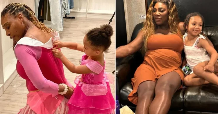 Serena Williams with daughter Olympia Ohanian