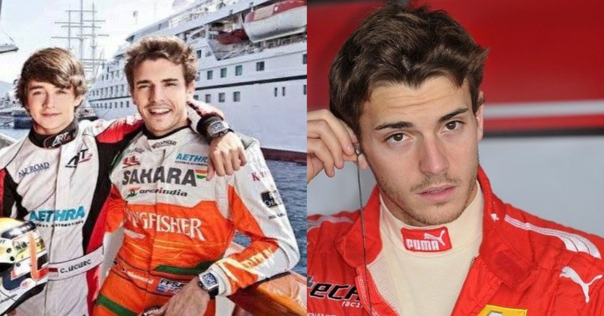 Jules Bianchi with Charles Leclerc and test driver for Ferrari (Credits Pinterest and sportcar) - Copy