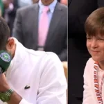 Novak Djokovic breaks down in front of his son Stefan after losing at Wimbledon