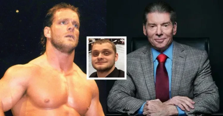 Chris Benoit (left) David Benoit (middle) and Vince McMahon (right)