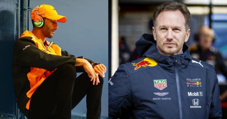Christian Horner says Daniel Ricciardo was broken before the 2023 season (Credits Pinterest and FIA)