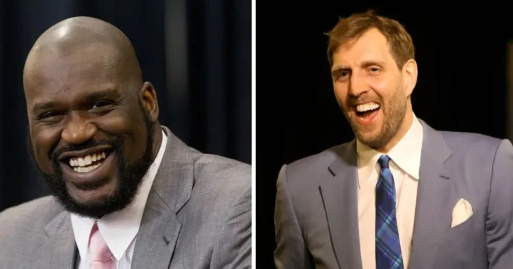 Shaquille O'Neal abd Dirk Nowitzki (Credit- NBAfamily and USA TODAY Sports)