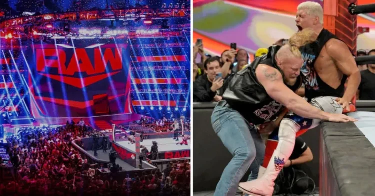 WWE Raw and Brock assaulting Cody
