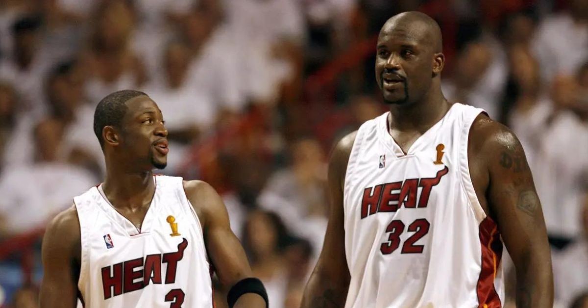 Shaquille O'Neal and Dwayne Wade 