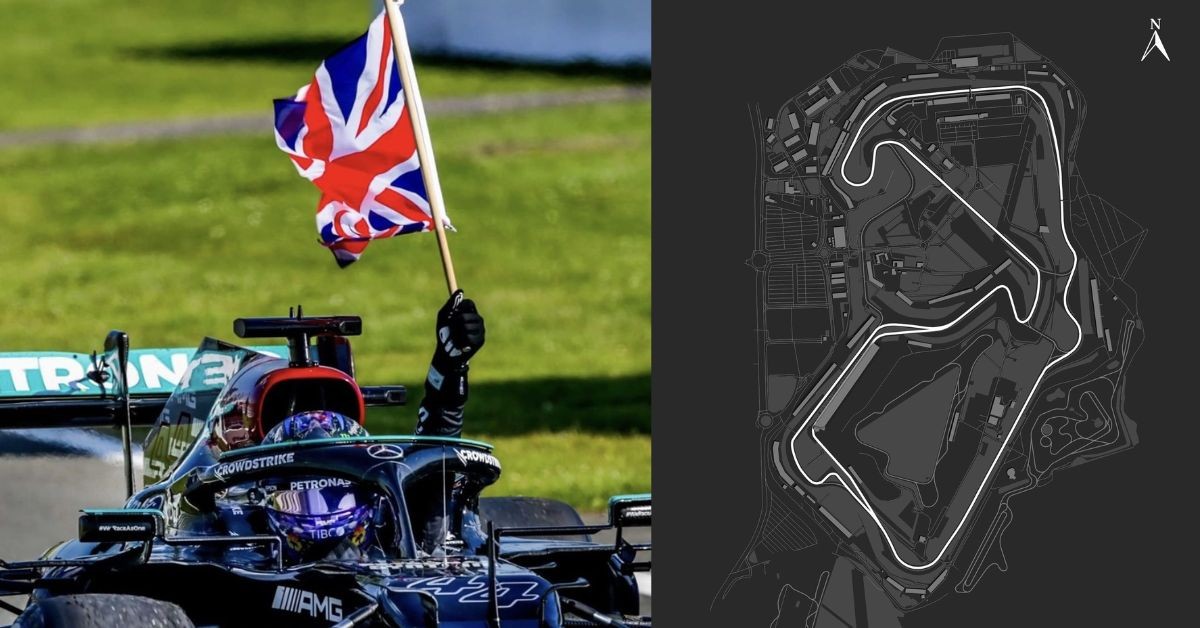 Formula 1 British Grand Prix at the Silverstone track (Credits Pinterest and teepublic)