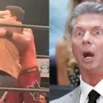 Tony Khan delivers a stunner (left) Vince McMahon (right)