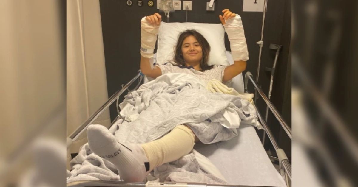 Emma Raducanu after her third and last surgery via Instagram
