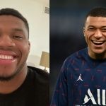 Kylian Mbappe's reaction to Giannis Antetokounmpo surprising offer to play for Al-Hilal in Saudi Arabia for a record-breaking fee.