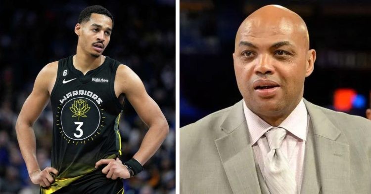 Jordan Poole and Charles Barkley (Thearon W. Henderson Getty Images and Getty Images)