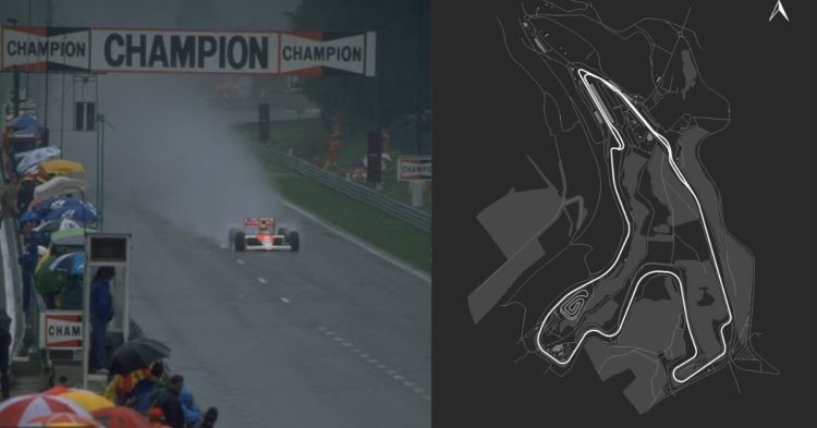 The Spa-Francochamps circuit at the Belgian Grand Prix