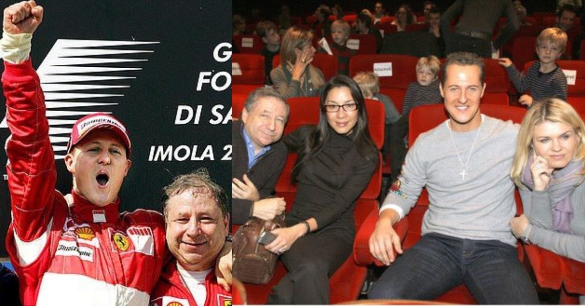 Michelle Yeoh, Jean Todt, and Michael Schumacher at the movies Credits Pinterest (1)