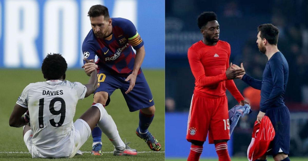 Lionel Messi and Alphonso Davies have faced each other three times