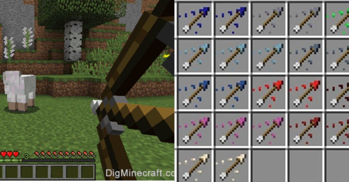 Minecraft Bow and Arrow 