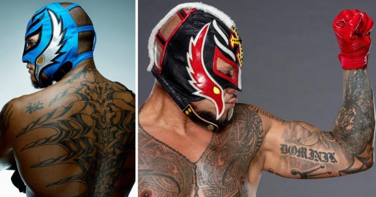 Rey Mysterio has over 37 tattoos (Credits: WWE, Pinterest)