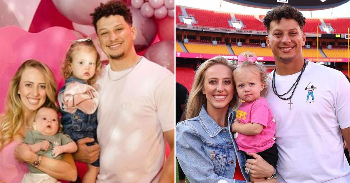 Patrick and Brittany Mahomes with their kids (Credit: CNN)