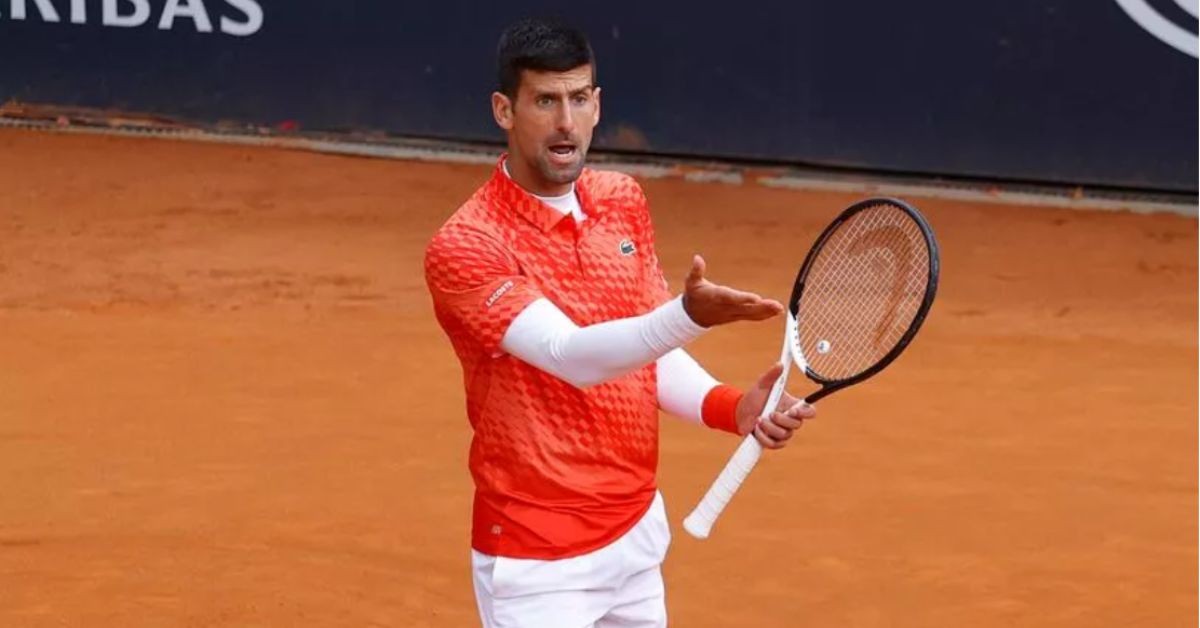 Novak in an outburst during Italian open