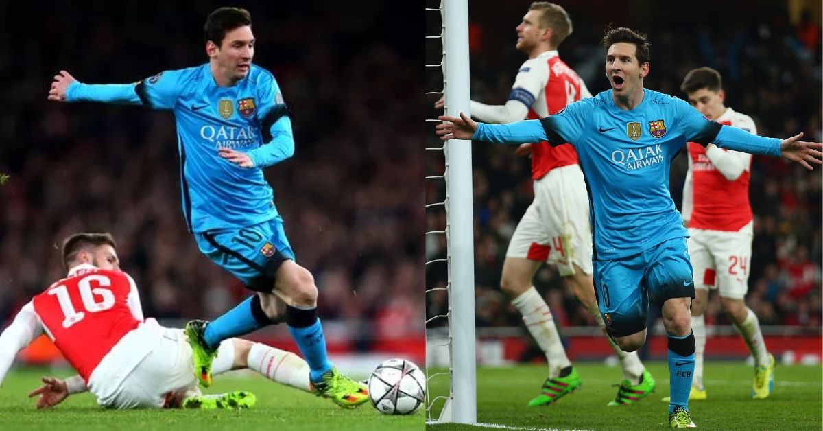 Lionel Messi against Arsenal (credits- Twitter)