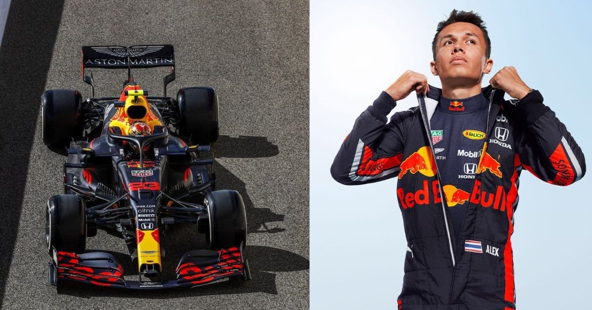 Alex Albon driving for Red Bull from 2010 to 2012