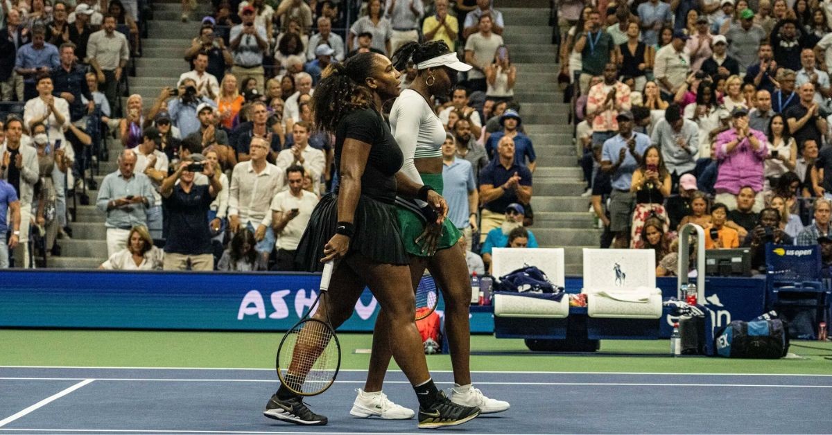 Serena And Venus leaving the court after they lost (Image Credit - Getty)