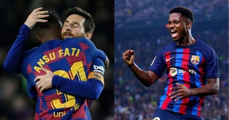 Lionel Messi and Ansu Fati