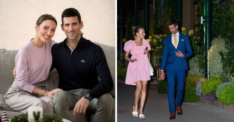 Novak Djokovic with wife Jelena (credits Twitter)