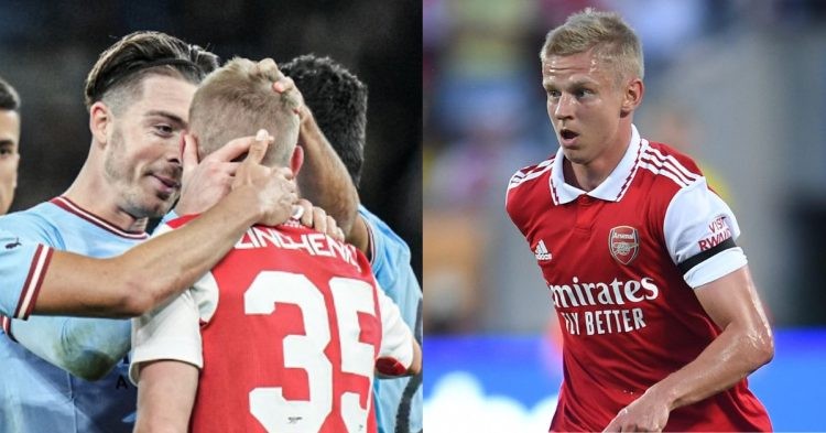 Oleksandr Zinchenko faced backlash from fans on social media after showing his 'tough guy' attitude to Jack Grealish.