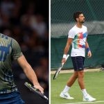 Carlos Alcaraz on the (left) and on the (right) Novak Djokovic with coach Goran Ivanisevic (Credits- Julian Finney/Getty Images Europe, Twitter)