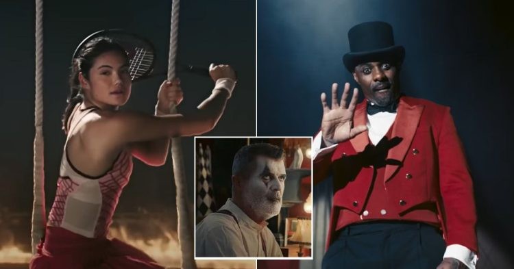 Emma Raducanu, Lewis Hamilton and Idris Elba in a new ad