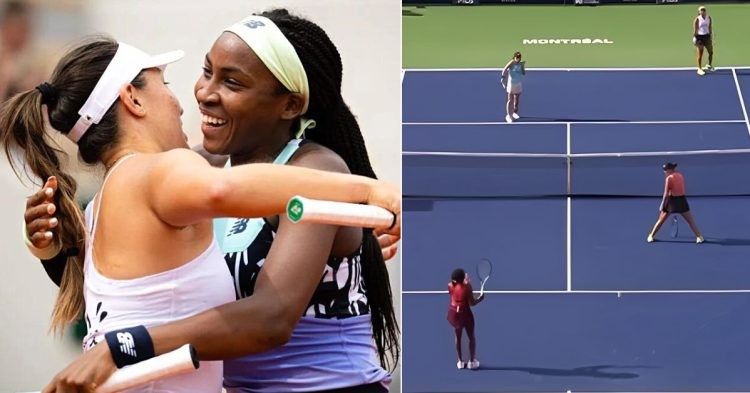 Coco Gauff accidentally hits Jessica Pegula at Canadian Open