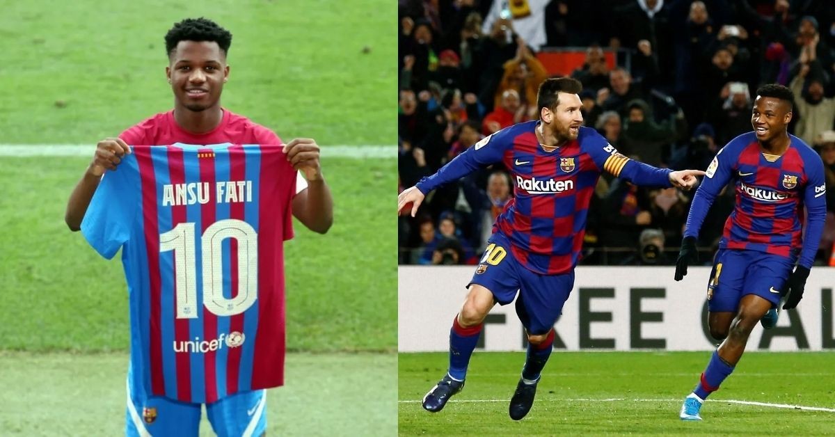 Ansu Fati has inherited Lionel Messi's number 10 shirt