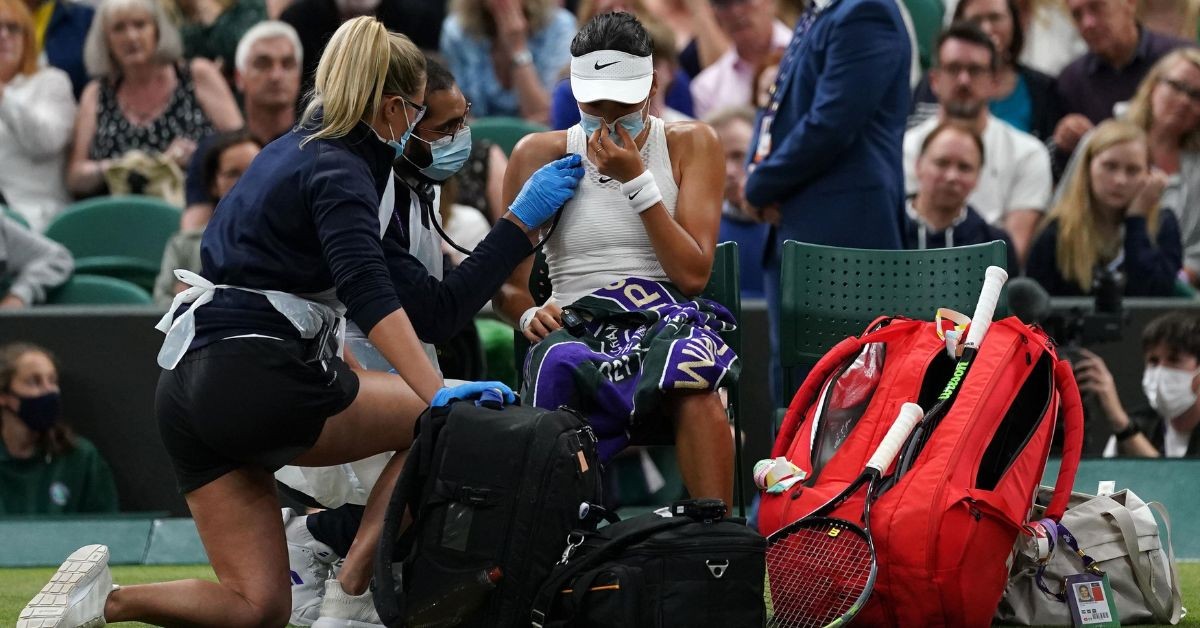 Emma Raducanu withdrew from Wimbledon due to struggle in breathing, a cause of her performance anxiety 