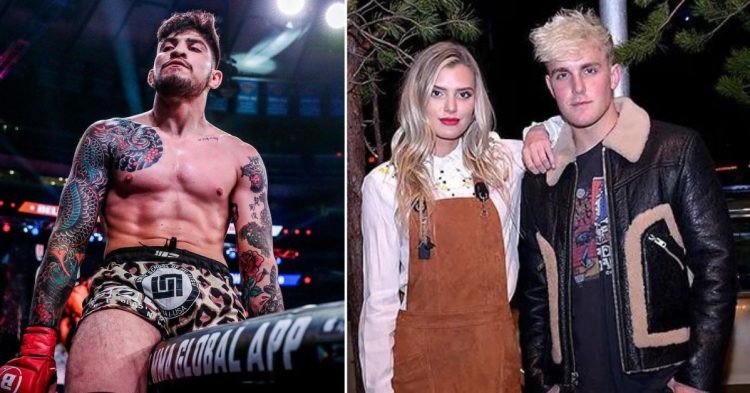 Dillon Danis (L) Alissa Violet and Jake Paul (R). (Credits: The Sun & HollywoodLife)