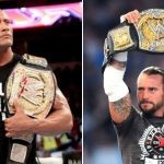 The Rock (Left) and CM Punk (Right)