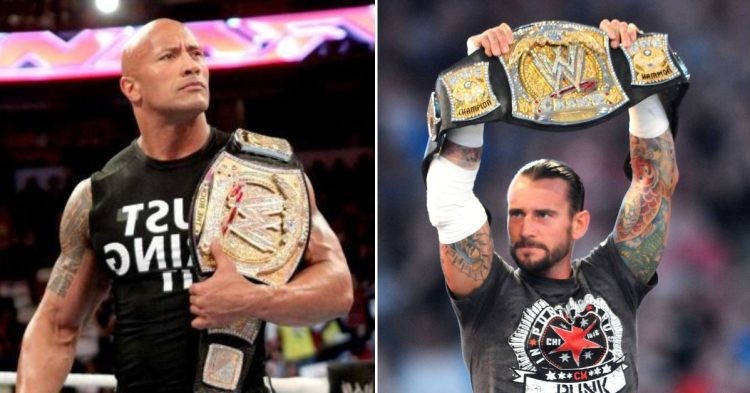 The Rock (Left) and CM Punk (Right)