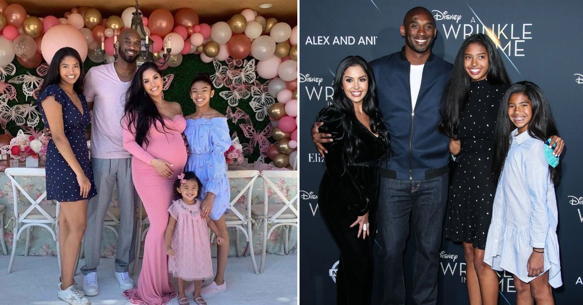 Kobe Bryant with his family 