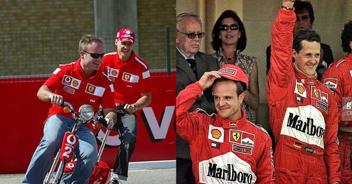 Rubens Barrichello says he lost his fortune at Ferrari because of Schumacher