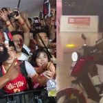James Harden driving a moped in China and with fans